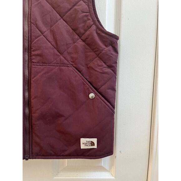 North Face Women’s Cuchillo Reversible Sherpa Lined Vest Medium Root Brown - Picture 6 of 13
